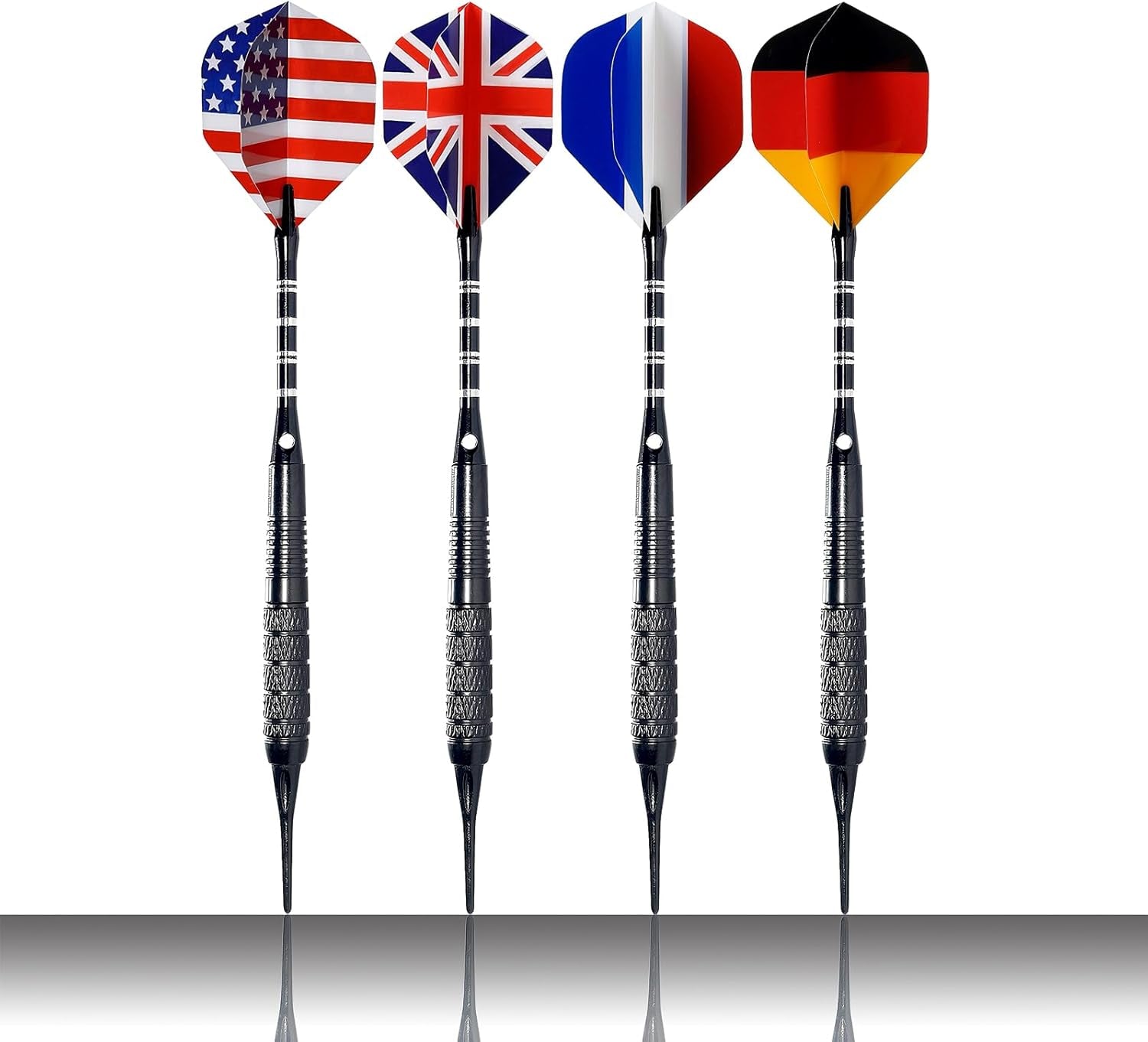 2BA Thread Soft Tip Dart Points 150/300 Pack - Plastic Dart Tips Replacement Dart Accessories Set - Black