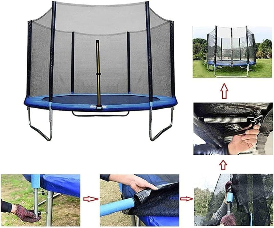 LXUKYG Trampoline Safety Net Replacement Trampoline Enclosure Surround Netting Bounce Trampoline Net for round Trampoline Accessories
