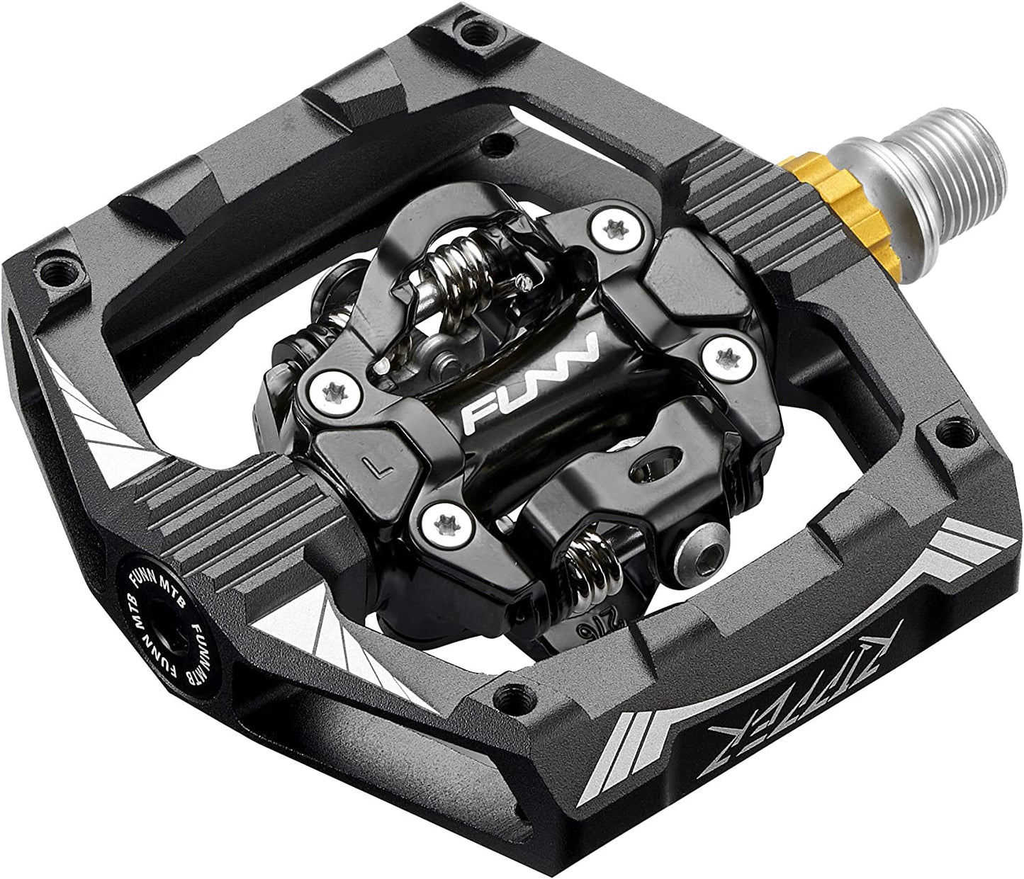 Ripper Mountain Bike Clipless Pedals, Rocker Clip/Spring-Loaded Clip-In Mechanism, Compatible with SPD Cleats, 9/16" Crmo Axle Bicycle Pedals for Mtb/Gravel Cycling