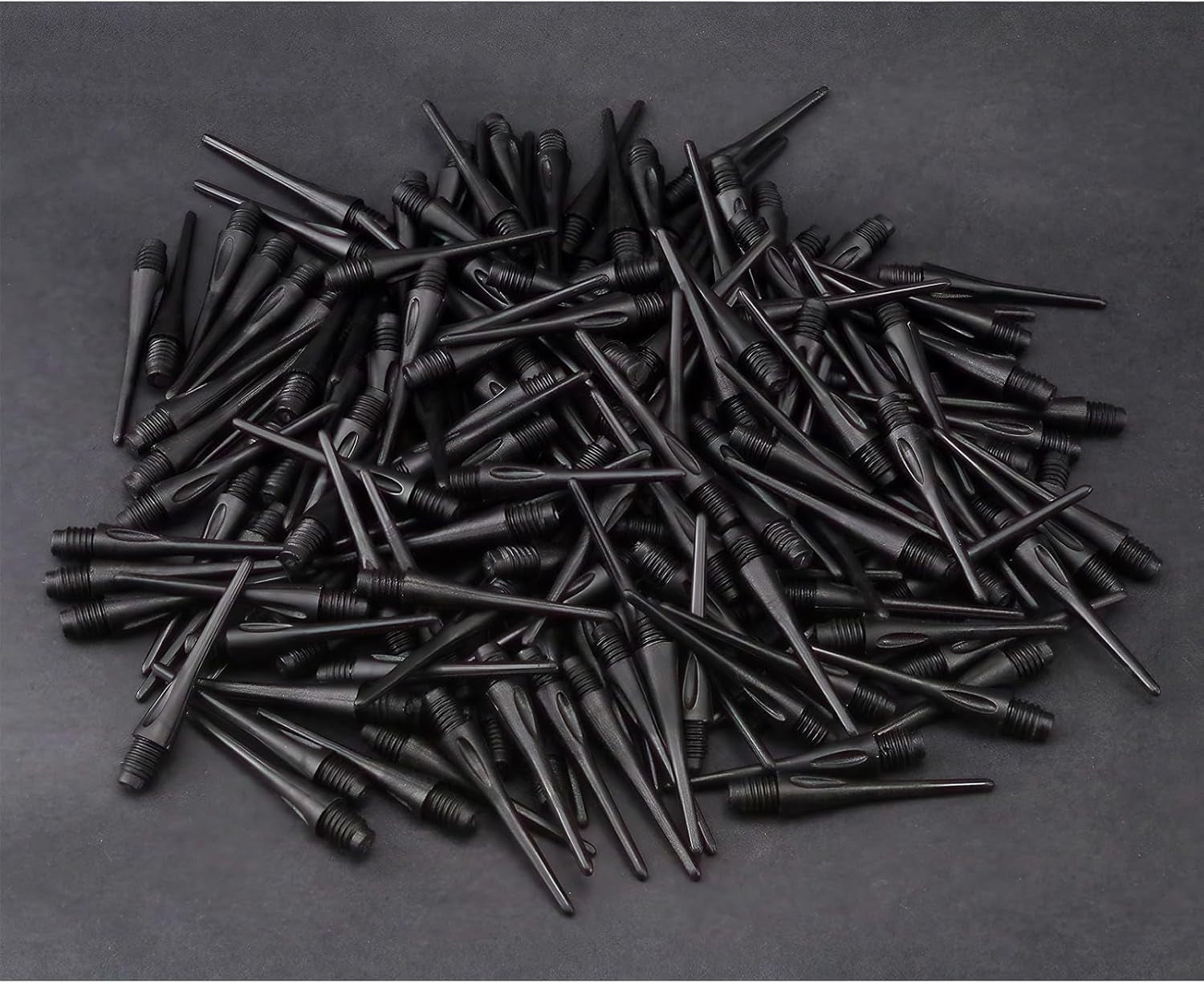 2BA Thread Soft Tip Dart Points 150/300 Pack - Plastic Dart Tips Replacement Dart Accessories Set - Black