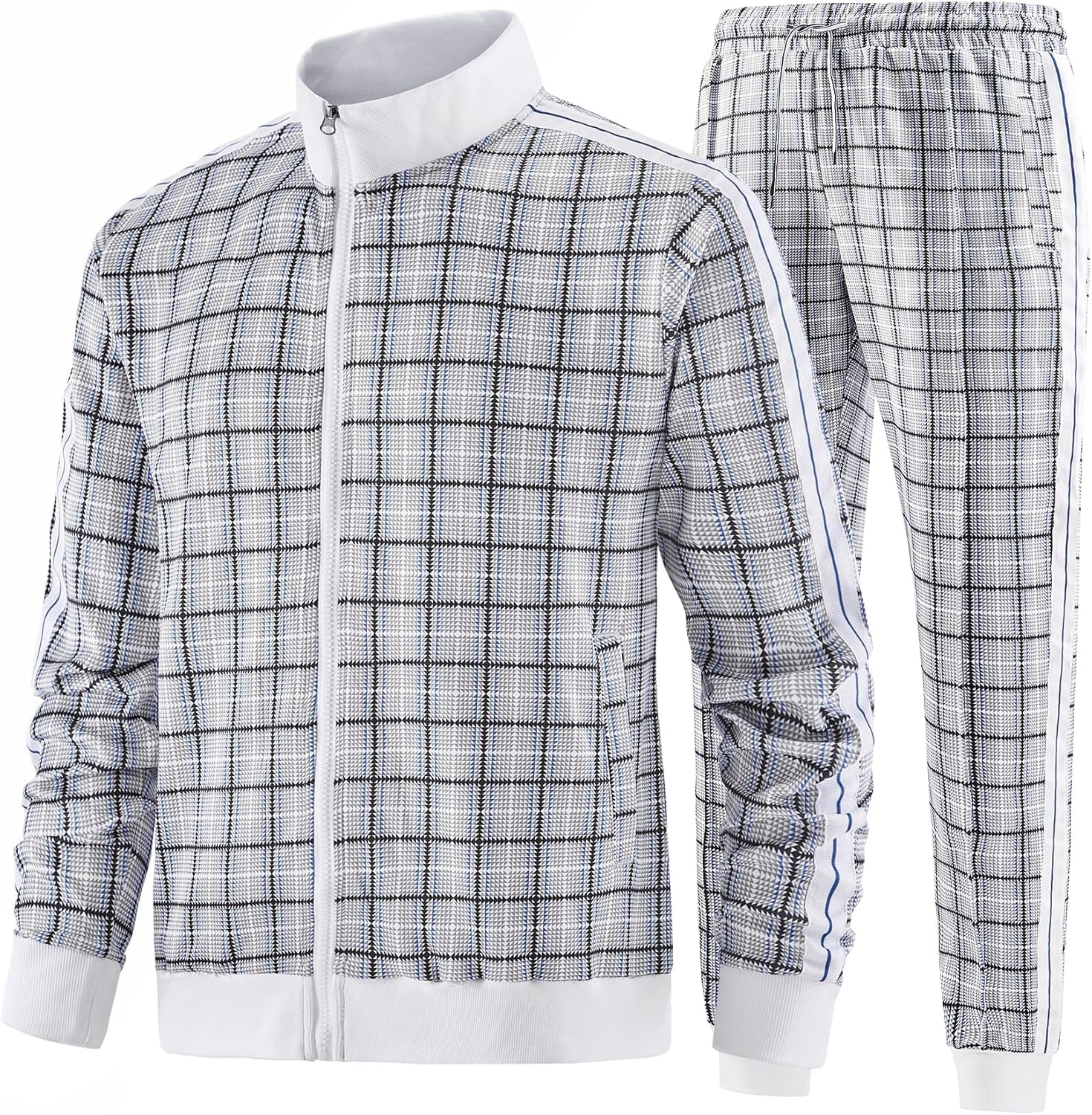 Men'S Casual Tracksuits Long Sleeve Jogging Suits Sweatsuit Sets Track Jackets and Pants 2 Piece Outfit