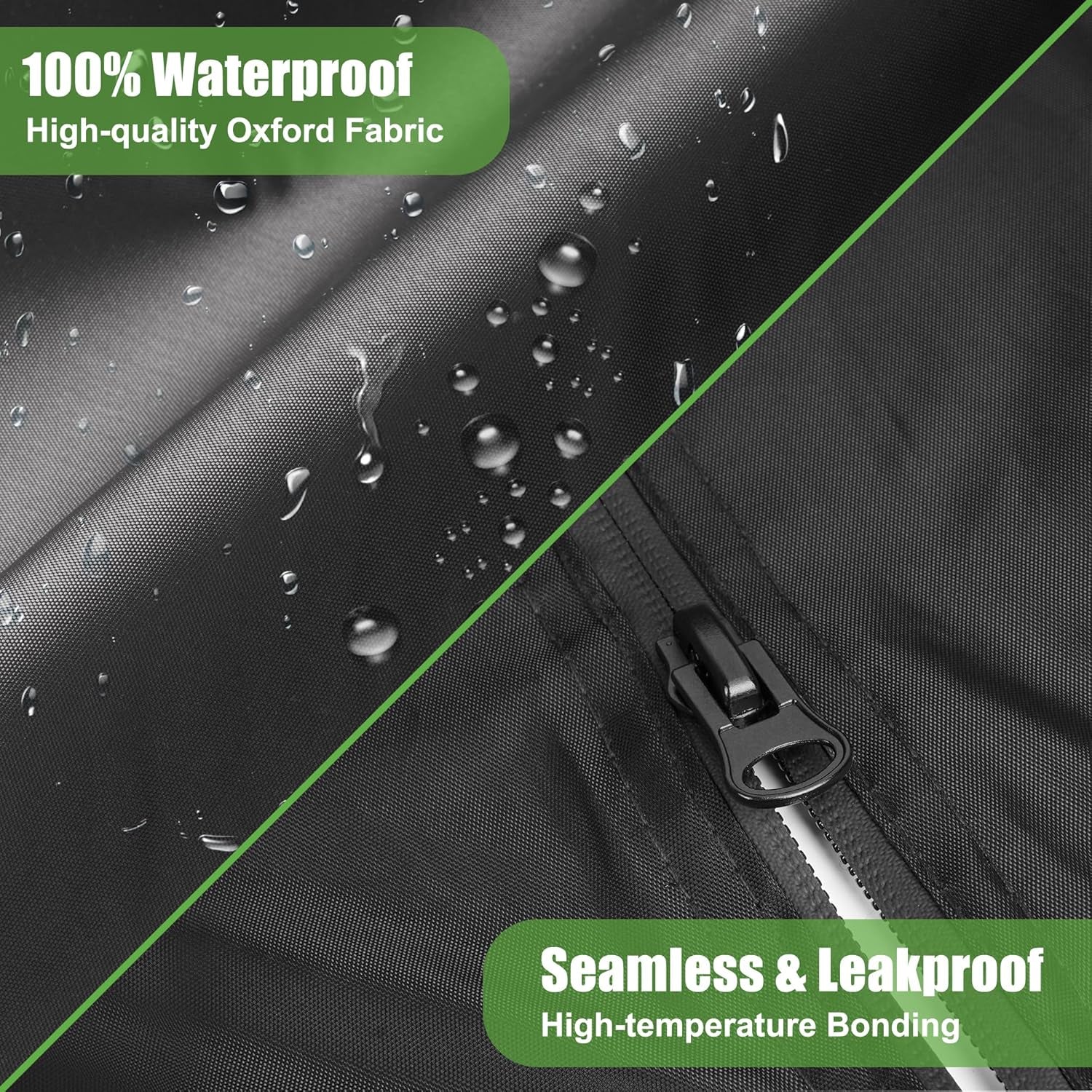 Waterproof Golf Cart Cover, Universal Fit for Yamaha, EZGO, Club Car & Honda, All-Weather 2/4/4+2 Passenger Protection with Three Zipper Doors