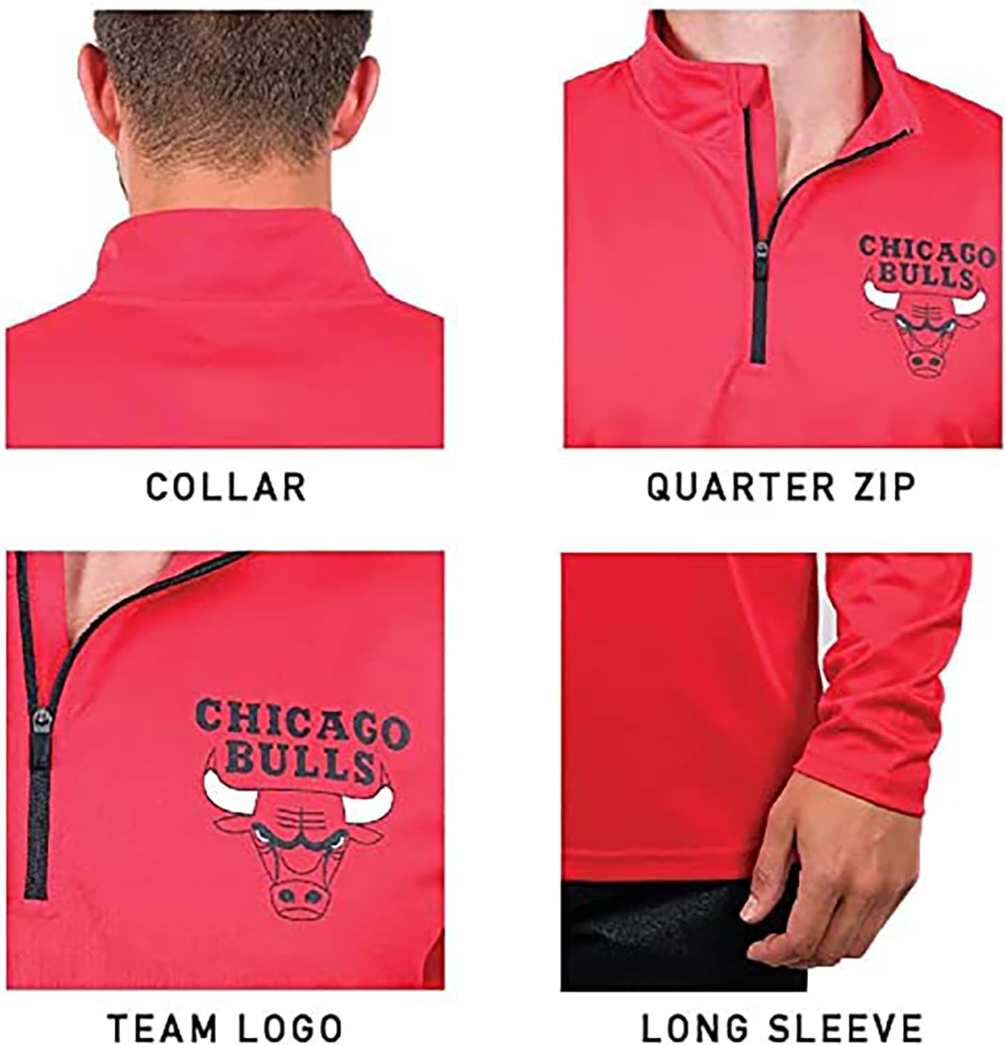 NBA Official Men’S Quarter Zip Long Sleeve Pullover T-Shirt - Unisex, Cleveland Cavaliers, Team Color, Xx-Large