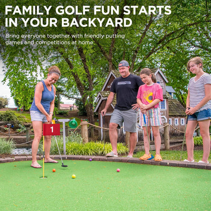 Golf Flagstick Mini, Putting Green Flag for Yard, All 3 Feet, Double-Sided Numbered Golf Flags, Golf Pin Flag Hole Cup Set, Portable 2-Section Design, Gifts Idea