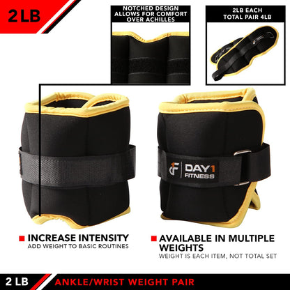Adjustable Ankle Weights - Ankle Weight Pair 10 Weight and Bundle Options