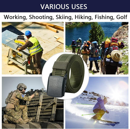 Mens Belts Web - Belt for Men with Plastic Buckle Breathable for Sport Casual- Adjustable Trim to Fit 28-45" Waist