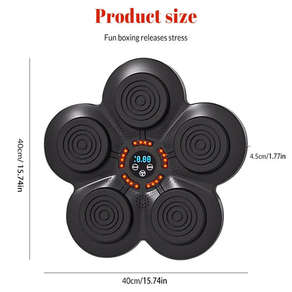 Music Boxing Machine Wall Mounted Smart Bluetooth Music Boxing Trainer, Black