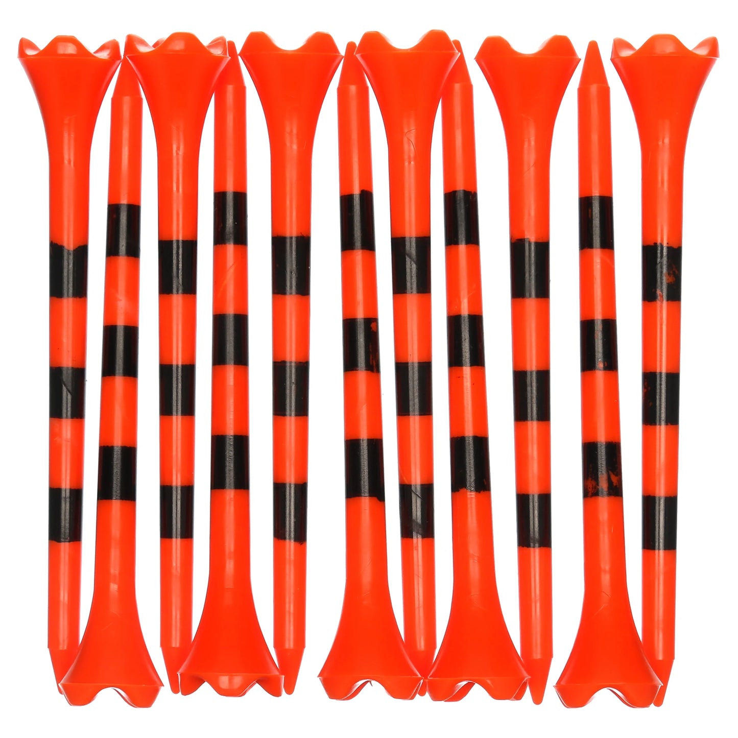 Pride Performance Plastic Golf Tees, 3-1/4" Length, Striped Fruit Mix, 25 Count, Low-Resistance Head for Golf, Longer Drives, Durable Plastic