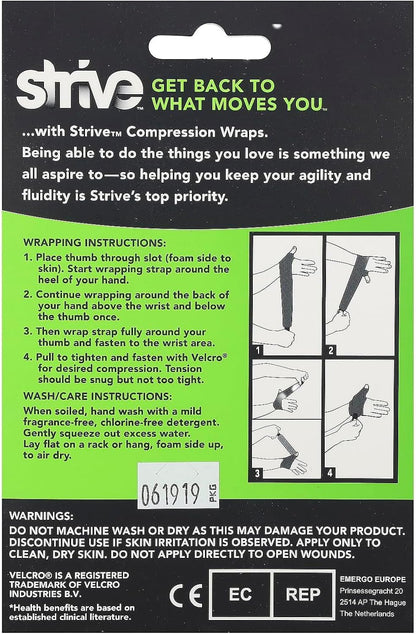 Left Thumb Compression Wrap, Joint Pain Relief and Muscle Recovery for Sports and More, for Men or Women, Reusable, Made in the USA