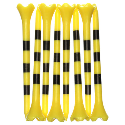 Pride Performance Plastic Golf Tees, 3-1/4" Length, Striped Fruit Mix, 25 Count, Low-Resistance Head for Golf, Longer Drives, Durable Plastic