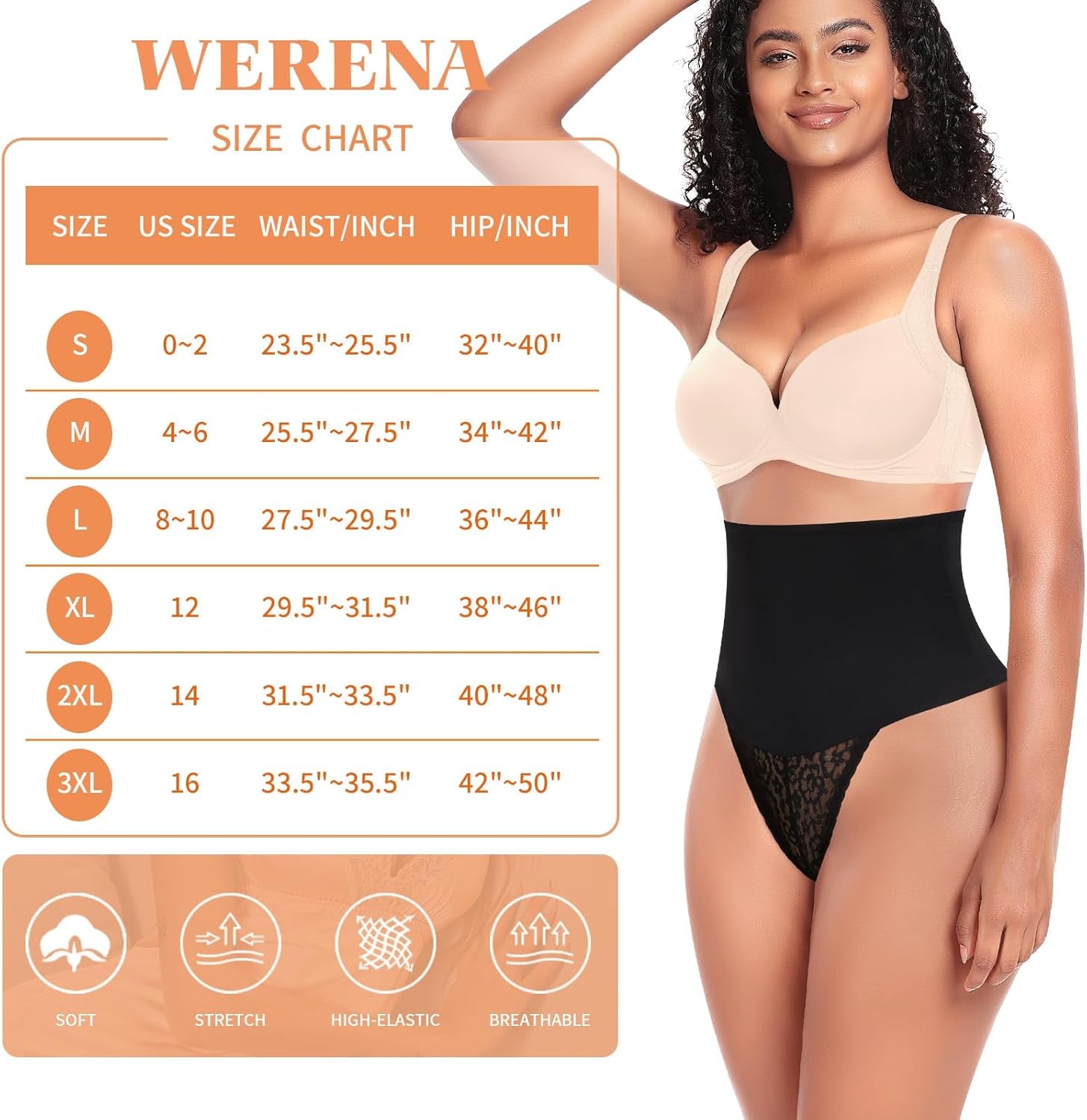 Tummy Control Thong Shapewear for Women Mid High Waisted Body Shaper Underwear Lace Shaping Thong Girdle Panties