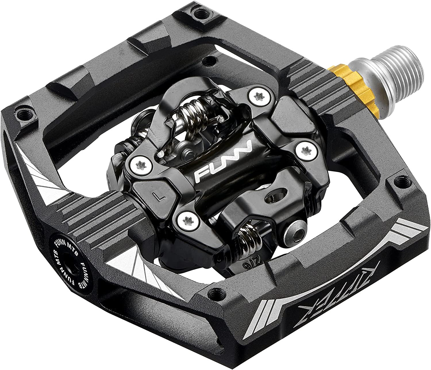 Ripper Mountain Bike Clipless Pedals, Rocker Clip/Spring-Loaded Clip-In Mechanism, Compatible with SPD Cleats, 9/16" Crmo Axle Bicycle Pedals for Mtb/Gravel Cycling