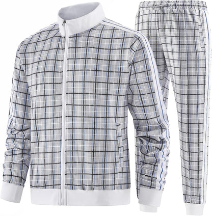 Men'S Casual Tracksuits Long Sleeve Jogging Suits Sweatsuit Sets Track Jackets and Pants 2 Piece Outfit