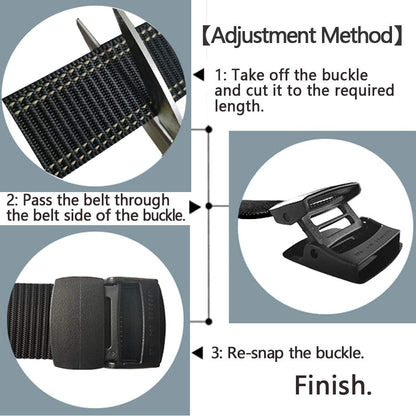 Mens Belts Web - Belt for Men with Plastic Buckle Breathable for Sport Casual- Adjustable Trim to Fit 28-45" Waist