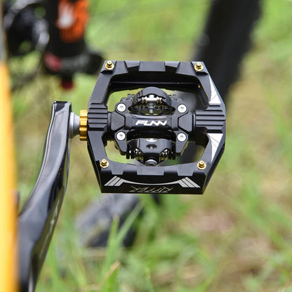 Ripper Mountain Bike Clipless Pedals, Rocker Clip/Spring-Loaded Clip-In Mechanism, Compatible with SPD Cleats, 9/16" Crmo Axle Bicycle Pedals for Mtb/Gravel Cycling